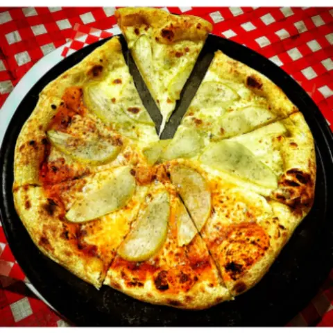 Pizza Primavera con peras
